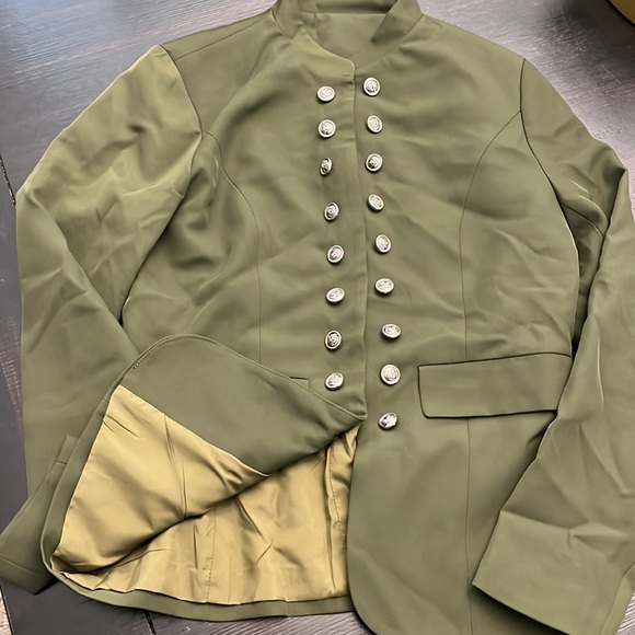 GRAPENT Women's Business Casual Buttons Pockets Open Front Blazer Suit Cardigan - Picture 7 of 8